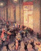 Umberto Boccioni a fight in the arcade oil painting reproduction